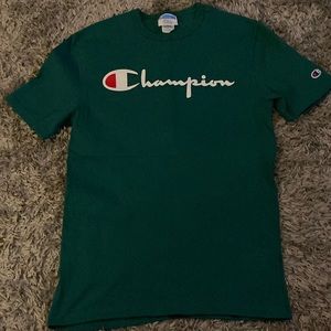 Mens small champion tee shirt t-shirt Green